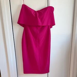 Women’s Strapless Dress - Fuchsia